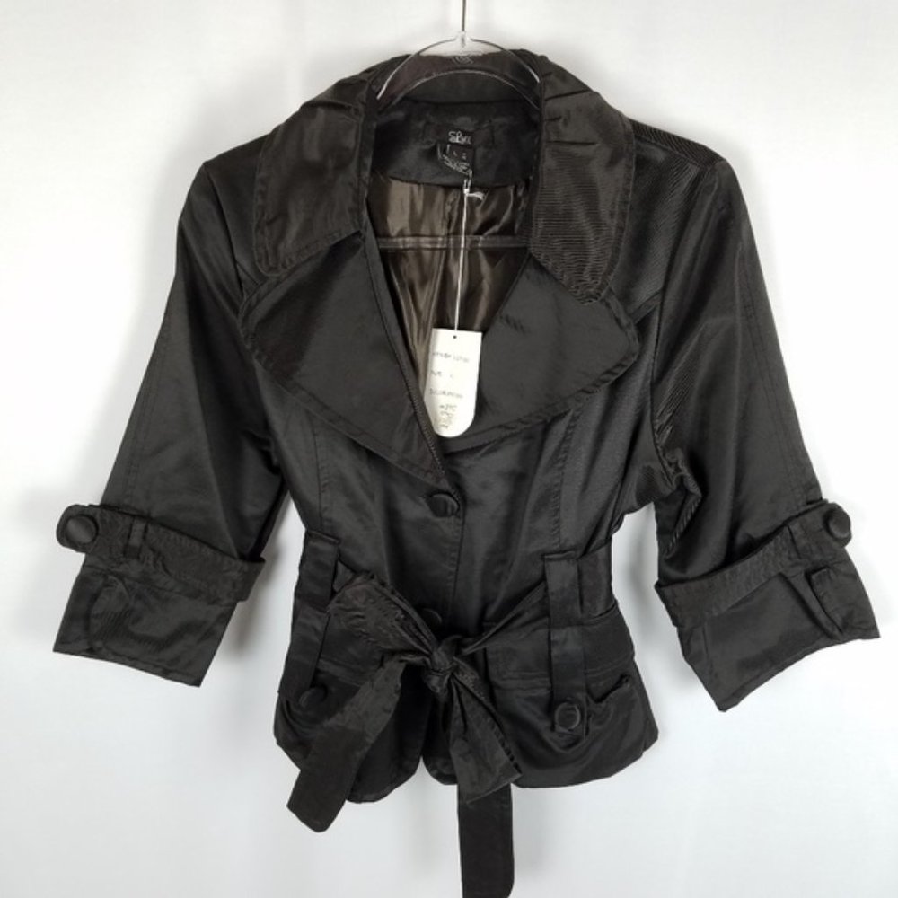 Luii Anthropology Brown Belted Jacket with 3/4 Sleeve - NWT